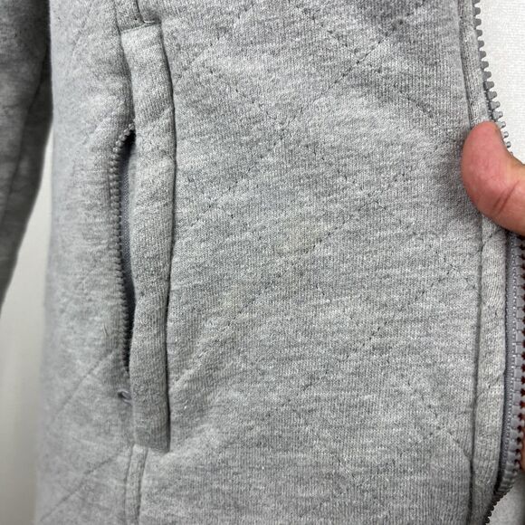 The North Face Sweater Women Medium Grey Soft Fleece Line Zip Up Mid Length Cold - Picture 12 of 16